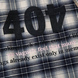 Men Long Sleeved T Shirt Plaid Shirt Digital Printing Letter Long Sleeve Top Loose Casual Shirt