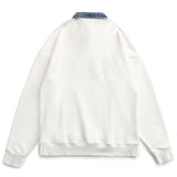 Men Fleece Lined Hoodie Multicolor Hoodie Men's Ins Loose Letter Embroidery Polo Top