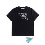 Ow T Shirts Irregular Lines Arrow Print Men and Women