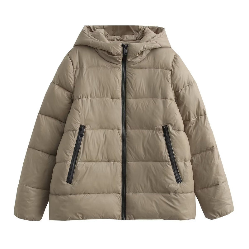 Women Cotton Coat Casual Loose-Fitting Hoodie Cotton Coat