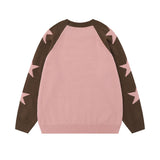 Women Sweater Preppy Style Couple Knitted Top