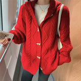 Women Knitted Cardigan Jacket Loose
