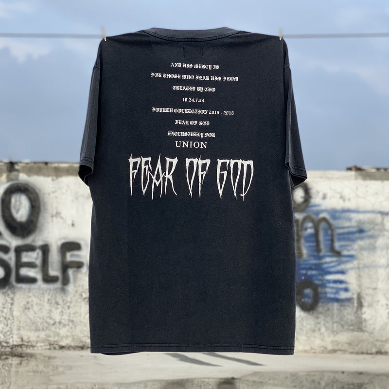 Fog Essentials T Shirts Spring and Summer FOG Joint Series Washing Water Old Crew Neck Short Sleeves