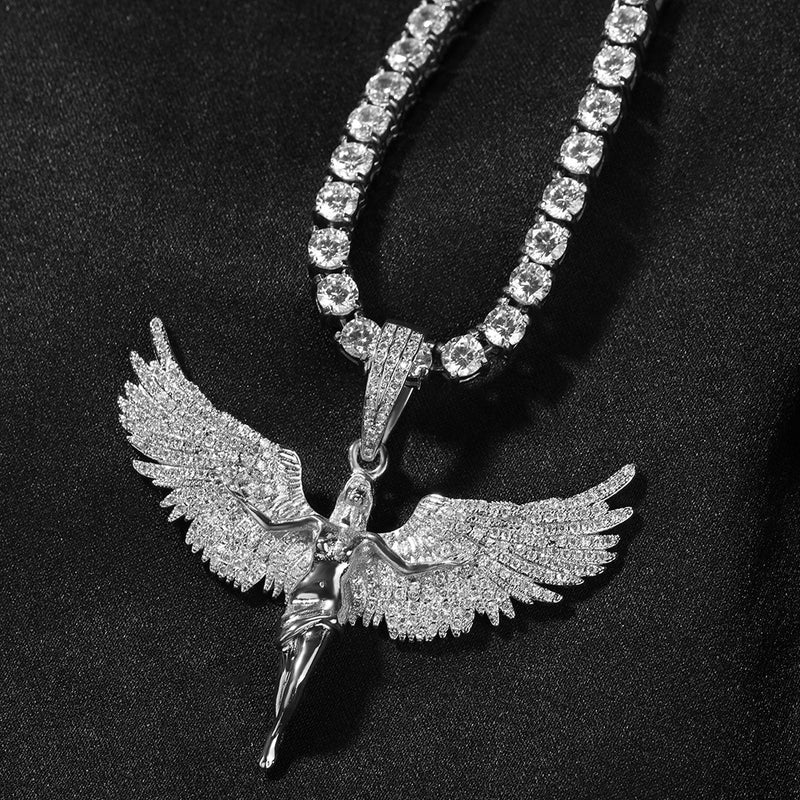 Jewelry Angel Wings with DiamondsNecklaces Crosses Spectrum Necklaces Angel Pieces