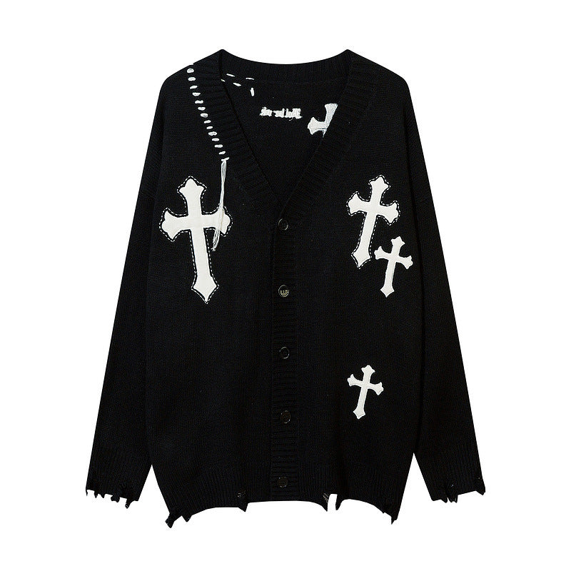 Women Sweater Embroidered Knitted Sweater for Men