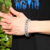 Bracelet Hip Hop Style ins Fashion 18mm Cuban Bracelet Alloy Bracelet Spectrum St. Valentine's