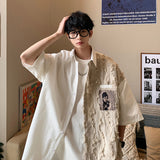 Men Shirts Stitching Summer Fashionable Jacket