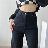 Women Jeans Slim Fit Slimming Retro Versatile Burr