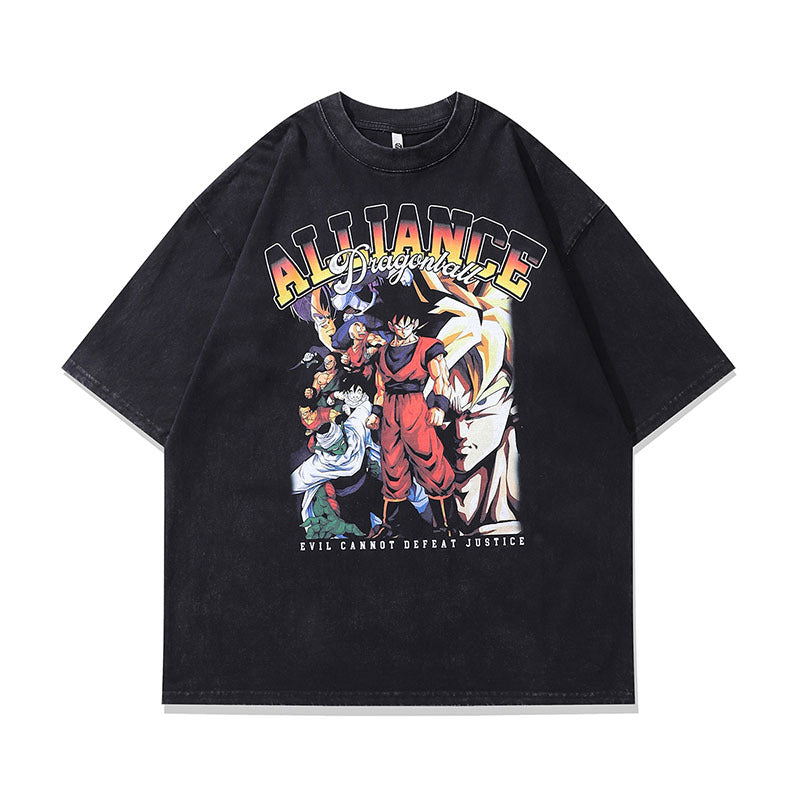 Men T-Shirt Cartoon Animation Heavy Weight