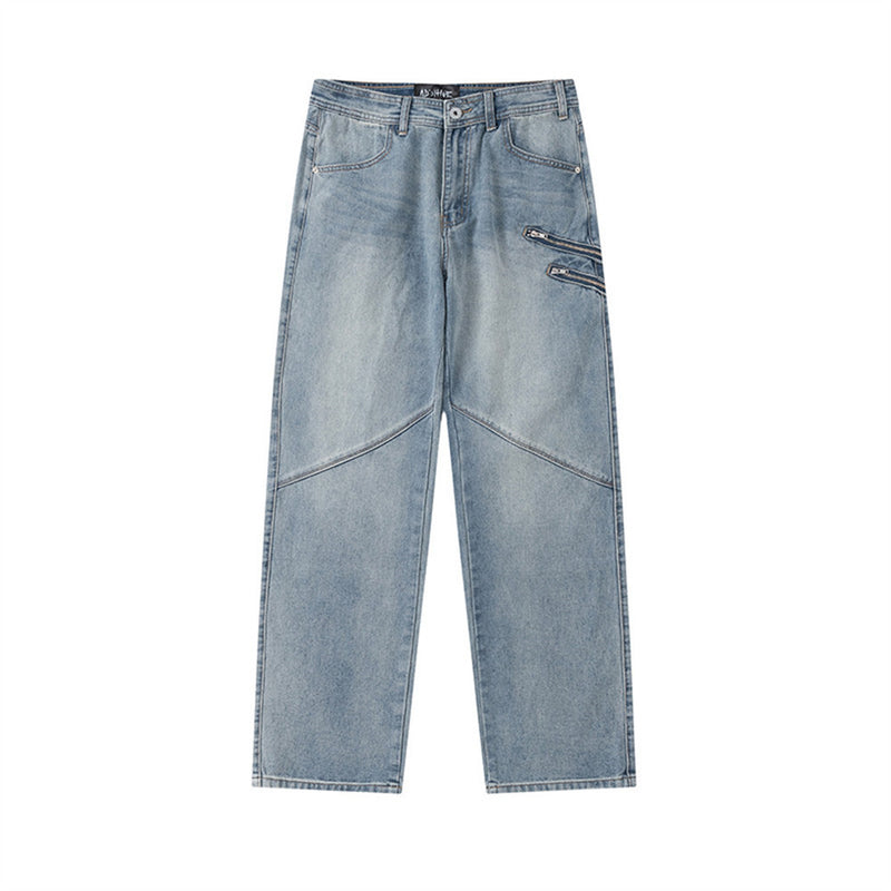 Men Jeans Personalized Design Zipper Stitching