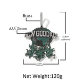 Jewelry Angel Earth Pendant Necklace Copper Inlaid Colorful Zircon Angel Pieces rapper Spectrum