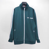 Palm Angels Sweatshirts Angel Black and White Striped Stand Collar Jacket Men's Sports Jacket