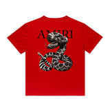 Amiri T Shirt Printed Casual Hip Hop round Neck Short Sleeve T-shirt