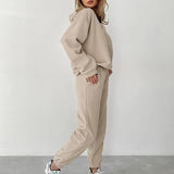 Women Co-Ords Polar Fleece Casual Loose Sweatshirt Sports