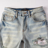 Amiri Jeans Casual Hip Hop Painted Slim Jeans