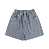 Men Shorts Summer Thin Denim Shorts Loose Elastic Waist