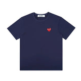 CDG Be Kind T Shirt CDG Classic Red Heart Embroidery Couple Short Sleeve T-shirt