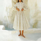 Bohemian Dress Retro Idyllic Style Floral Dress