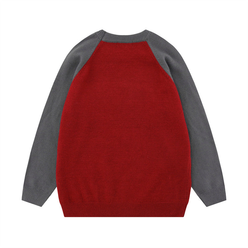 Men Sweater round Neck Knitted Sweater Loose Casual