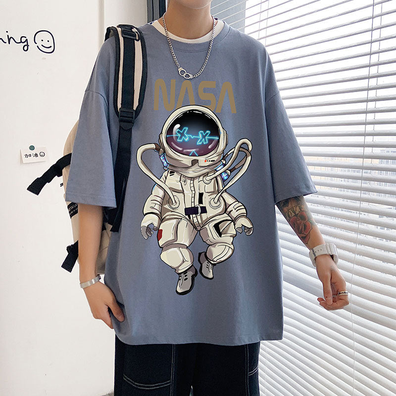 Men T Shirt Summer Loose All-Matching