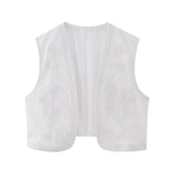 Women Vest Casual Vest Embroidery