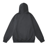 Men Fleece Lined Hoodie Embroidered Letter Hooded Sweater Men's Ins Loose Casual Autumn and Winter