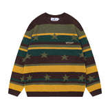 Women Sweater Retro Couple Sweater Loose Knit Top