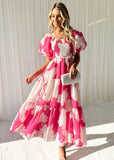 Women Dress Elegant Bubble Sleeve Fashion Dress