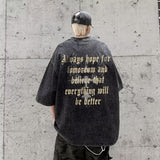 Men T Shirt Distressed Pure Cotton Heavy Retro