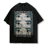 Men T-Shirt Creative Portrait Printing Loose