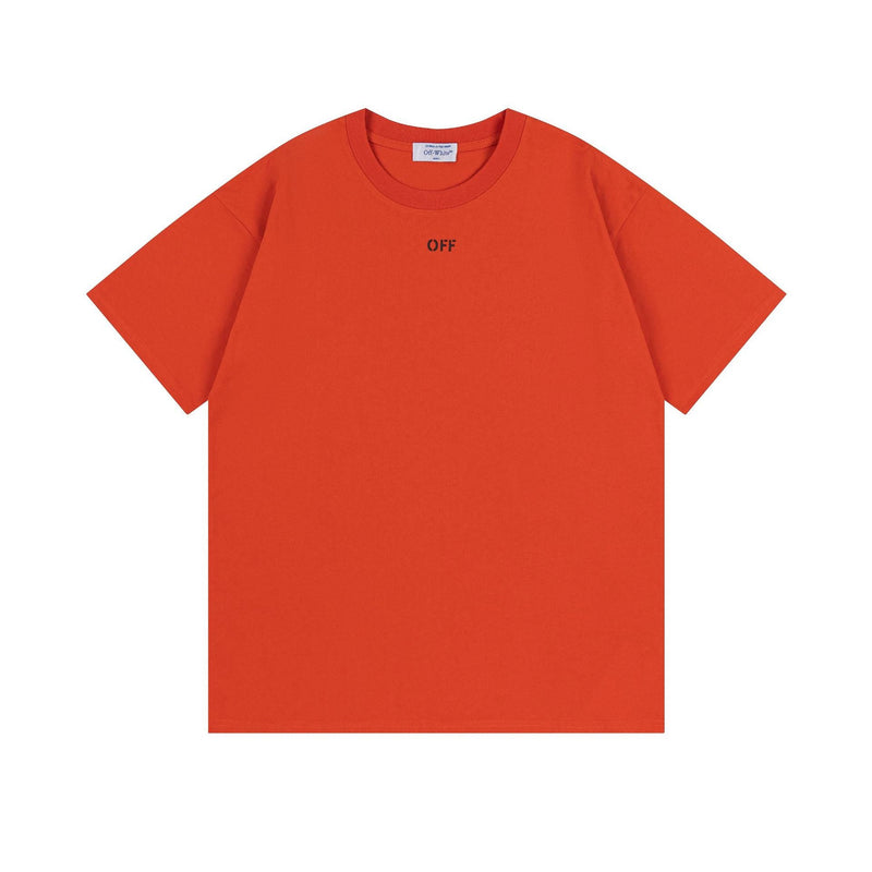 Off White T Shirts OW Rendered Arrow Pattern Crew Neck Pullover Short Sleeves
