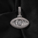 Jewelry Diamond Eyes Pendant Necklace Copper Zircon Silver Angel Pieces St. Valentine's Spectrum