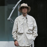 Men's Long Sleeve T Shirt Men's Ins Casual Loose Design Shirt Thin Coat
