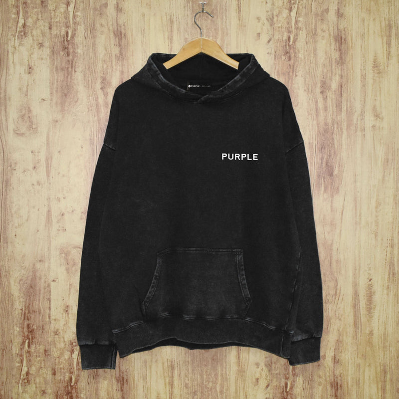 Purple Brand Distressed Hoodie Fashion Old Loose Hooded Sweater