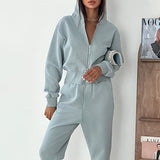 Women Co-Ords Autumn and Winter Long-Sleeved Hooded Sweater Fashion