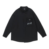 Men Long Sleeve T Shirt Men's Spring and Autumn Loose Lapels Shirt Loose Thin Coat