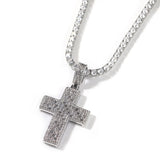 Jewelry Cross Pendant Personalized Copper Set Zircon Trend Necklace St. Valentine's Crosses Spectrum