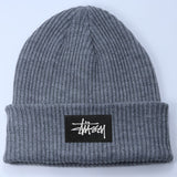 Stussy Hat Winter Solid Color Knitted Hat Skateboard Sports Wool Warm Hat