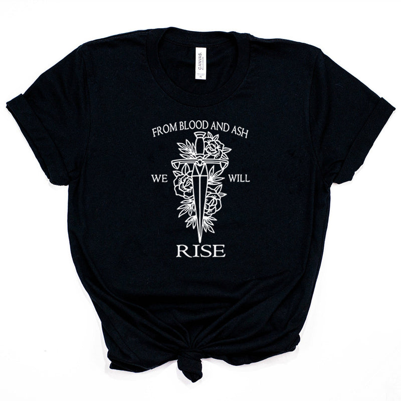 From Blood and Ash We Will Rise T-shirt FBAA Red