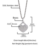 Jewelry Zircon Love Lock Necklace Design Sense Pendant St. Valentine's Spectrum