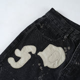 Men Jeans Hole Personalized Punk Raw Edges Design