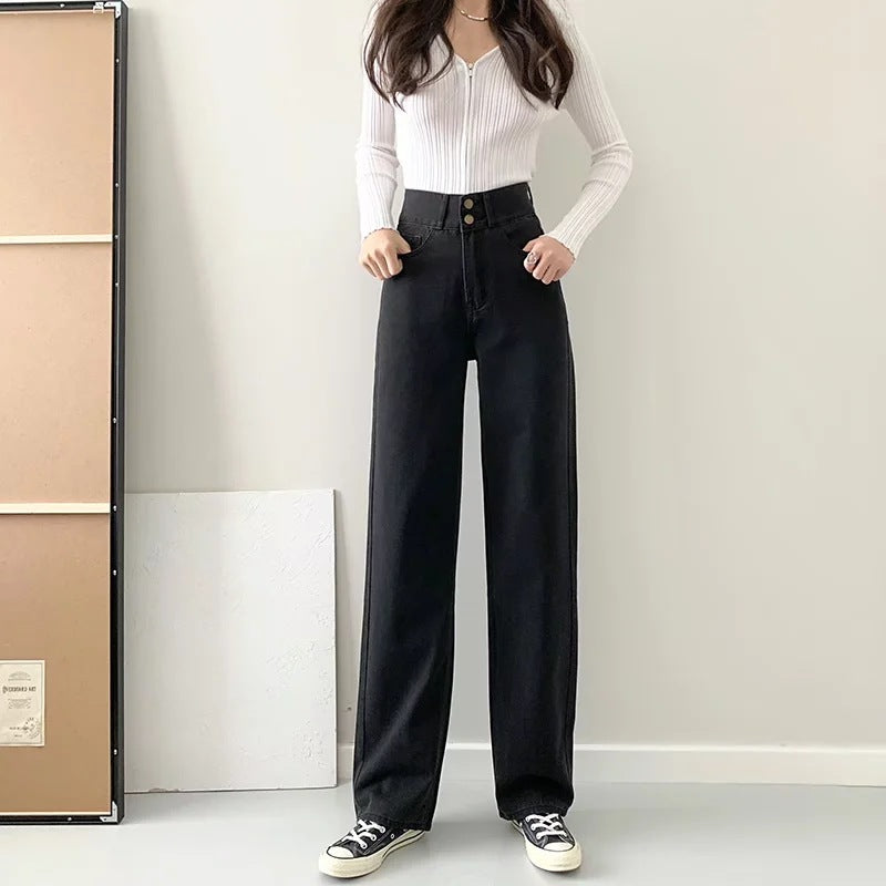 Women Jeans Loose Distressed Figure Flattering