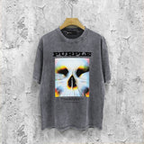 Purple Brand Distressed T Shirts Short Sleeve