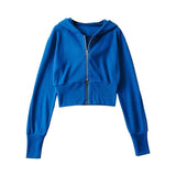 Women Hoodie Sexy Sports Jacket Running Fitness
