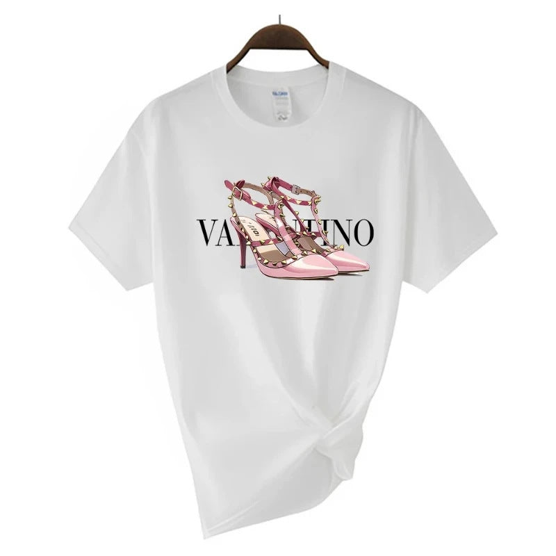 Cotton Letter Print Woman Men's T-shirt Cotton High Qua