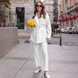 Women Co-Ords Stripes Suit Autumn Leisure