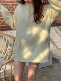 Women Pullover Sweater Rhombus Loose Sweater
