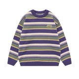 Women Sweater Striped Sweater Loose Couple