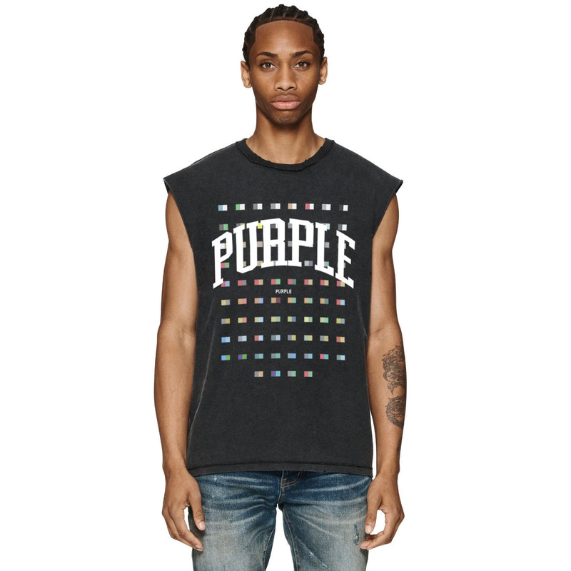 Purple Brand Distressed Tank T Shirts Sleeveless T-shirt Vest