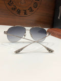 Chrome Hearts Sunglasses Fashion Half-Frame Titanium Toad Sunglasses